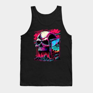 Synthwave Skull Tank Top